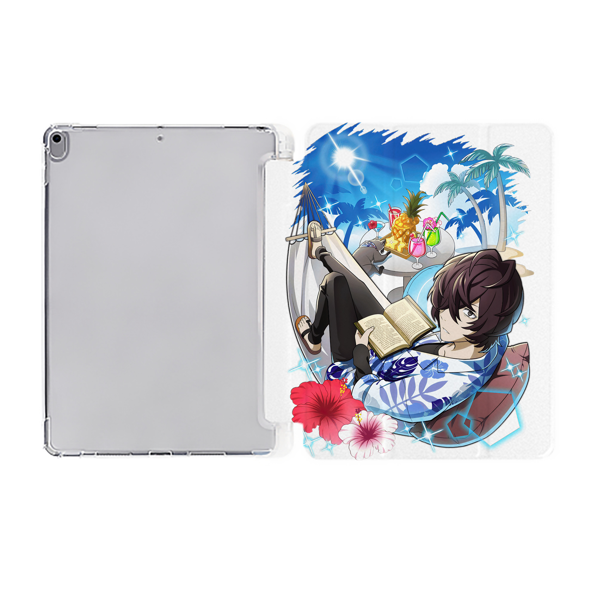 （画像用） 文豪ストレイドッグス Bungo Stray Dogs IPad ケース ペン収納付き 三つ折りスタンド PUレザー×シリコン 対応機種9.5/10.5/10.9インチ